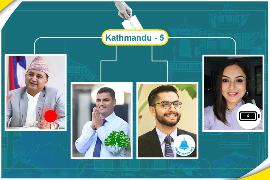 एमाले कांग्रेसको पुरानाे शक्ति संघर्षमा नायिका, उर्जाविद् र बालेनका ‘किचन मिनिस्टर’को प्रवेशले रोमान्चक बन्दै गएकाे ‘हाइभोल्टेज’ काठमाडौं -५ मा कसले जित्ला?